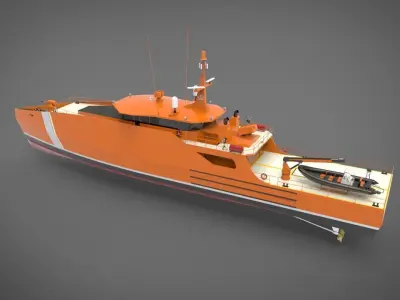 Coastguard Patrol Ship 3D model from CGTrader