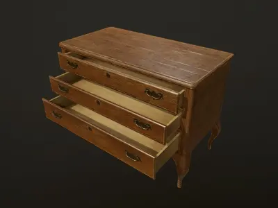 Antique commode - PBR Game Ready Low-poly 3D model