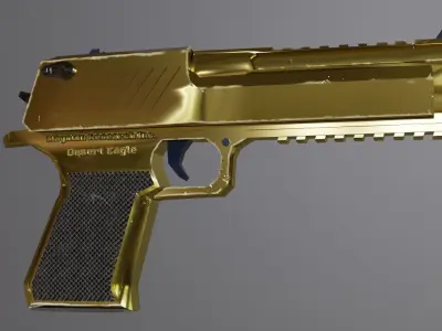 Desert Eagle Low-Poly Handgun Free low-poly 3D model