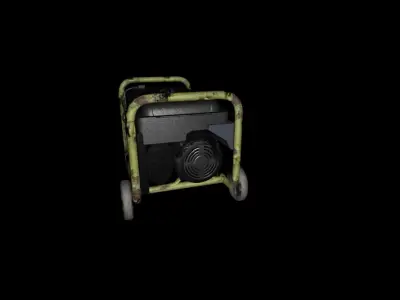 Old power generator Low-poly 3D model