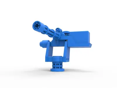 Machine gun turret Scale 1 to 25 3D print model