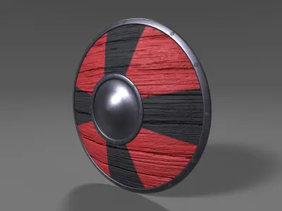 Viking Shield 3 Low-poly 3D model