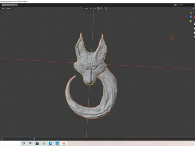 fox pendant 3D model