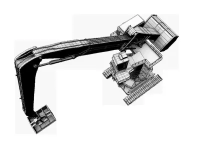 crane Low-poly 3D model 2