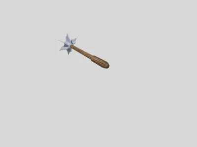 low poly mace 2 shovel Low-poly 3D model