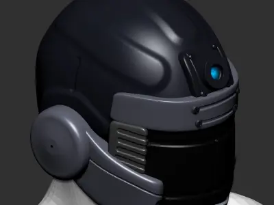 helmet high poly sculpt 3d printable  3D model 3D model