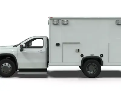 2027 Silverado Concept  Modern Ambulance Low-poly 3D model