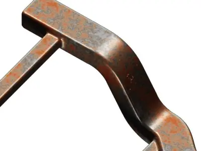 Rusty Vehicle Chassis 3D model