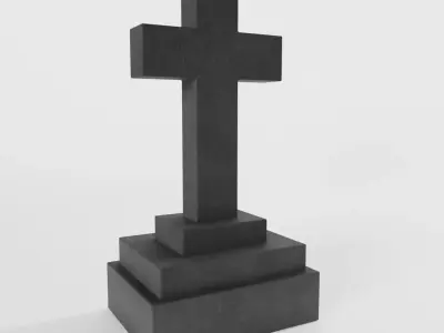 Antique Gravestone Low-poly 3D model