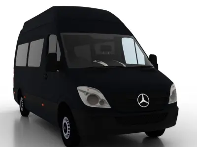 Mercedes Benz Sprinter L2H3 2009 Collection UK 3D Model Pack