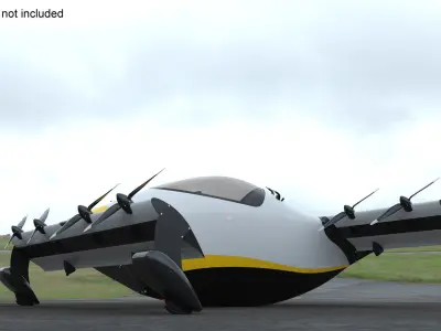 Personal EVTOL Aircraft with 8 Propellers 3D model