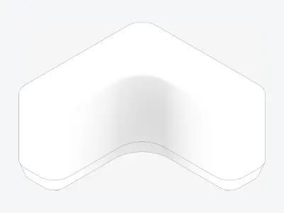 Seat - Ottoman - Simplicity - L Shape Low-poly 3D model