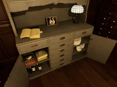 China Cabinet Low-poly 3D model