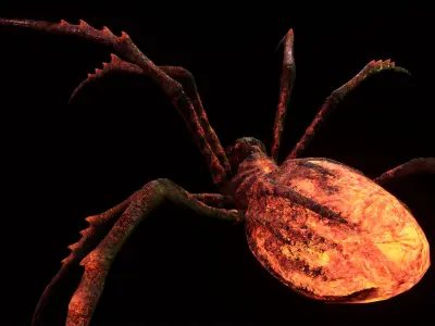 Hell spider low-poly game engine ready 3D model Low-poly 3D model