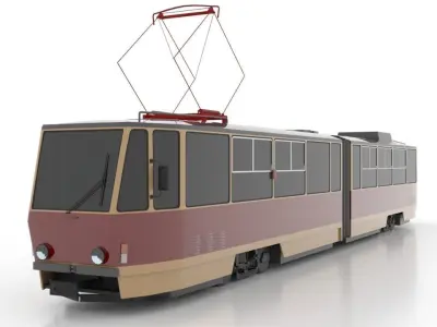 Tatra KT4SU Low Low-poly 3D model