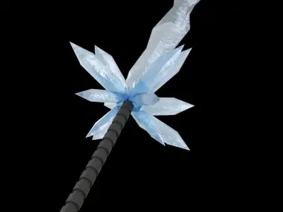 ice sword Low-poly 3D model