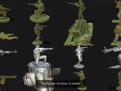 75th Ranger US Army 3D Model Pack