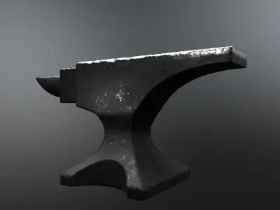 The ancient metal anvil 3D model