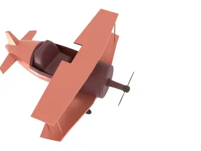 Sci Fi Stylized   Air Plane 3D Model  Low-poly 3D model