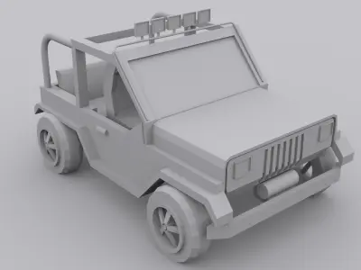 jeep four vilar  Low-poly 3D model
