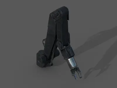 ROV arm - PBR - rigged Low-poly 3D model