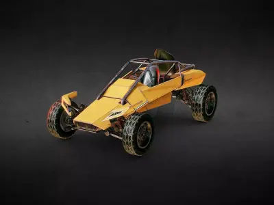 Buggy PBR Low-poly 3D model