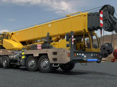 Crane Truck Low-poly 3D model