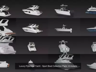 Luxury Flybridge Yacht - Sport Boat Collection Pack