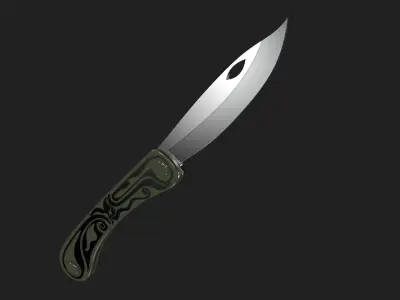 Knife with patterns 3D model