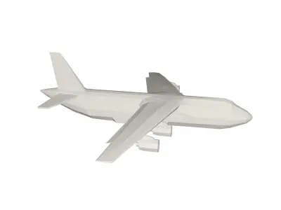 Military Plane concept Low-poly 3D model