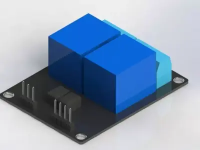 modulo de 2 relevadores Free 3D model