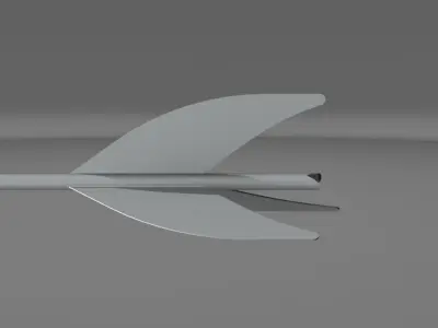 Arrow - 3 fletch Free low-poly 3D model