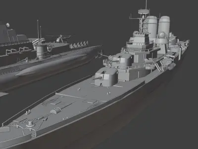 Lowpoly boats 3D model