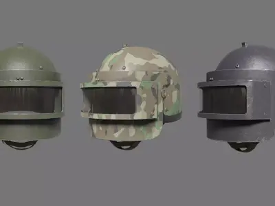 Heavy helmet Rys-T  Low-poly 3D model