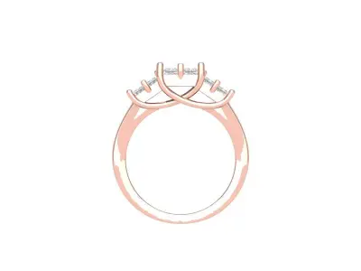 Princess Ring 3D print model 15