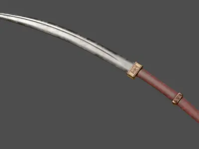 Falx Blade Low-poly 3D model