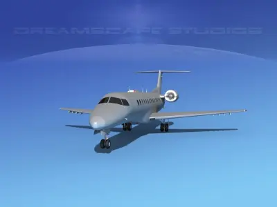 Embraer ERJ-135 Bare Metal 3D model