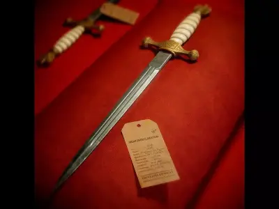  Kriegsmarine Dagger Low-poly 3D model