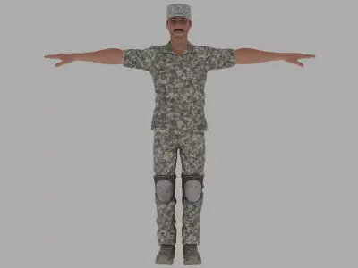 Rigged Soldier 3 3D model