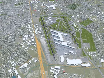 Louisville Airport 15km Low-poly 3D model