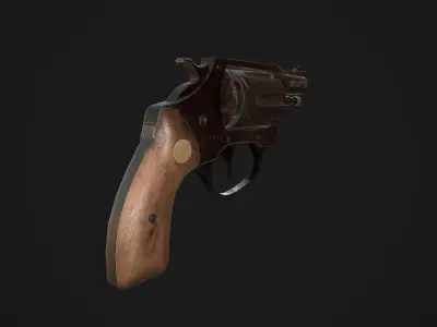 Charter Arms Undercoverette 32 Revolver Low-poly Low-poly 3D model