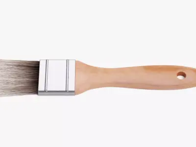 Brush V2 - Medium Flat Painting Tool  3D model