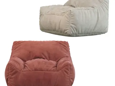 Big Joe Lux Large Bean Bag Chair and Lounger 3D model
