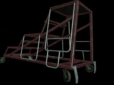 Airport Ladder Cart Low-poly 3D model