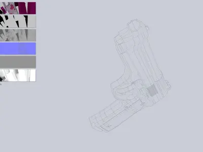 Beretta hearts Low-poly 3D model