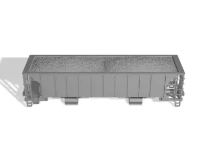 HO Greenville H-46A H-46 MOW Ballast Hopper Load 3D print model