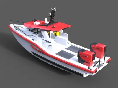 Speedboat lifeboat rescue 3D print model