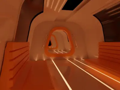 Futuristic Train 3D model