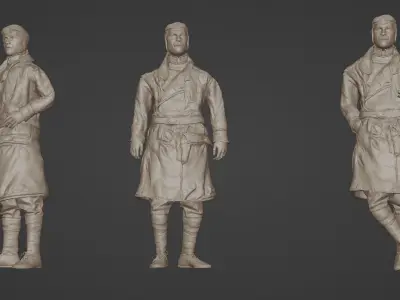 German-pilot-WWI 3D model