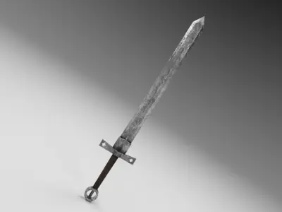 Medieval sword 1 Low-poly 3D model